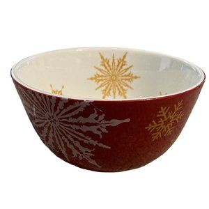The Great American Ceramic Serving Bowl Snowflake